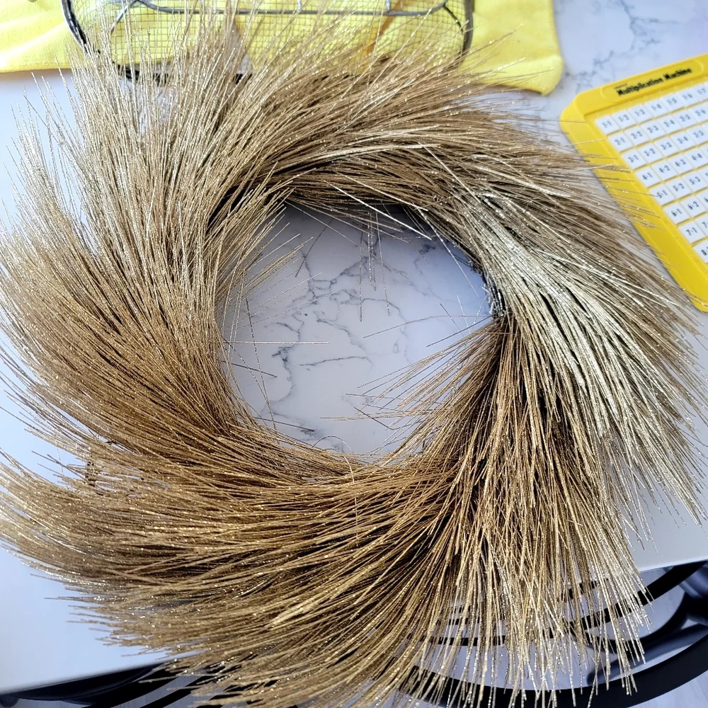 Threshold Gold Wreath | Shimmer Long Needle PineLuxe Holiday Aesthetic 24